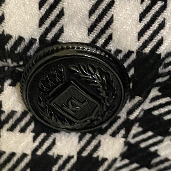 Karl Lagerfeld Plaid Checkered Blazer Coat – Yellow • Black • White (NWOT) L - Picture 9 of 9